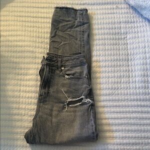 Stylish Gray Distressed Jeans
